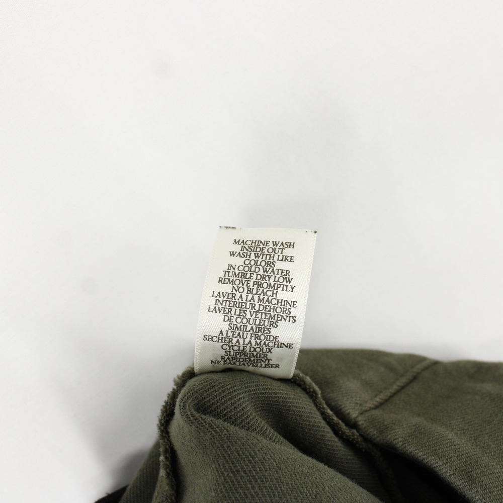 Frank & Eileen Derry Illusion Pants Womens 28 Green Pull On Raw Hem Slim - Picture 10 of 10